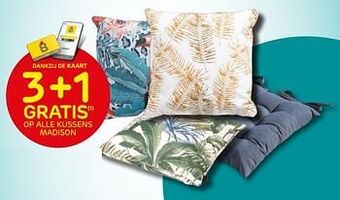 Brico 3+1 gratis op alle kussens madison aanbieding