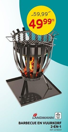 Brico Barbecue en vuurkorf 2-en-1 aanbieding