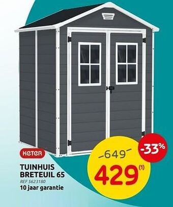 Brico Tuinhuis breteuil 65 aanbieding