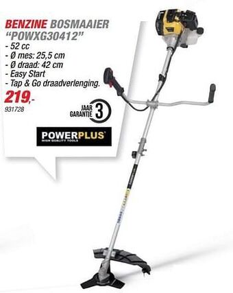 Hubo Powerplus benzine bosmaaier powxg30412 aanbieding