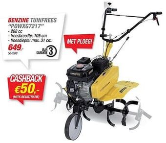 Hubo Powerplus benzine tuinfrees powxg7217 aanbieding