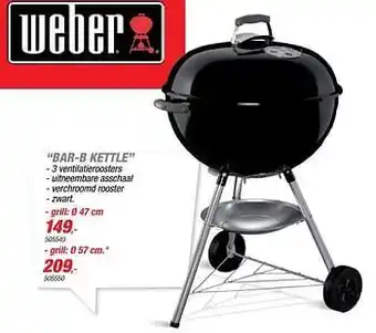 Hubo Barbecues bar-b kettle aanbieding