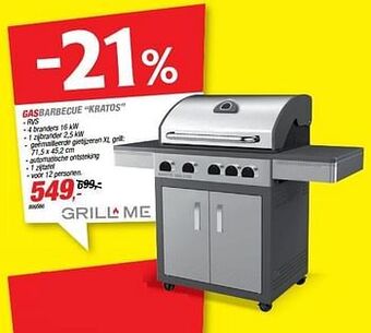 Hubo Gasbarbecue kratos aanbieding