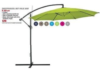 Hubo Zweefparasol met vrije arm aanbieding