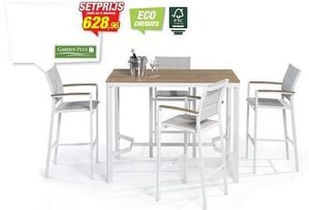 Hubo Tafel en 4 stoelen aanbieding