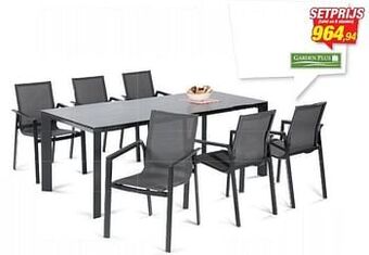 Hubo Tafel en 6 stoelen aanbieding