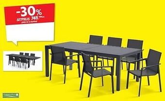 Hubo Tafel en 6 stoelen aanbieding