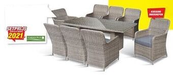 Hubo Tafel en 8 stoelen aanbieding