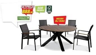 Hubo Tafel en 4 stoelen aanbieding
