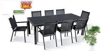 Hubo Tafel en 8 stoelen aanbieding