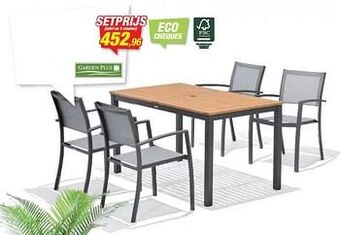 Hubo Tafel en 4 stoelen aanbieding