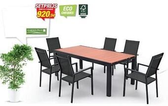 Hubo Tafel en 6 stoelen aanbieding