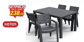 Hubo Tafel en 4 stoelen aanbieding