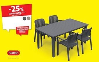 Hubo Tafel en 4 stoelen aanbieding