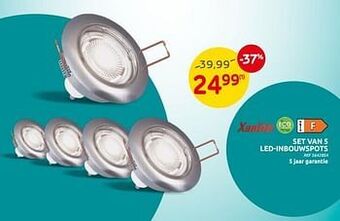 Brico Set van 5 led-inbouwspots aanbieding
