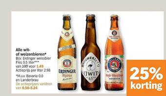 Albert Heijn Alle Wit- Of Weizenbieren aanbieding