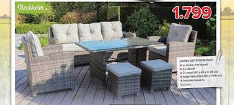 Euroshop Dining Set Stockholm aanbieding