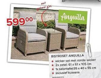 Euroshop Bistroset Anguilla aanbieding