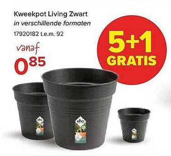 Euroshop Kweekpot Living Zwart aanbieding