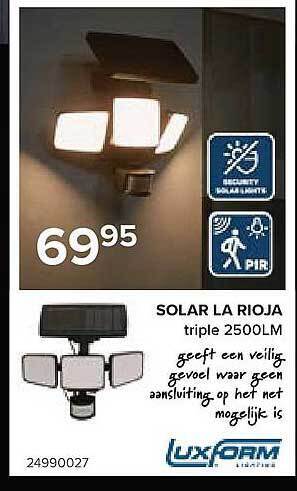 Euroshop Solar La Rioja Triple 2500lm aanbieding