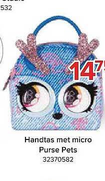 Handtas Met Micro Purse Pets