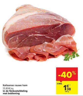 Carrefour Italiaanse rauwe ham 100g aanbieding