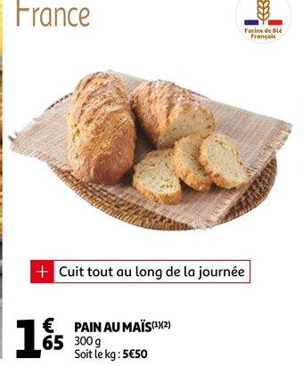 Auchan Pain au mais 300g aanbieding