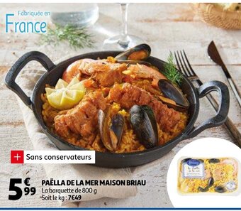 Auchan Paella de la mer maison briau 800g aanbieding
