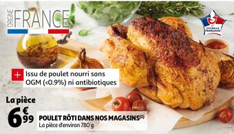 Auchan Poulet roti dans nos magasins 780g aanbieding