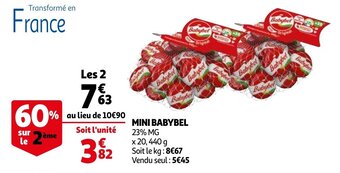 Auchan Mini babybel 440g aanbieding