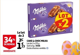 Auchan Cake&choc milka aanbieding