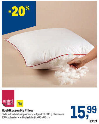Makro Hoofdkussen my pillow aanbieding