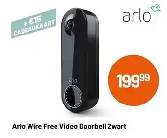 Kamera Express Arlo wire free video doorbell zwart aanbieding