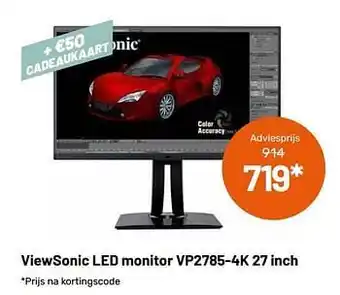 Viewsonic led monitor vp2785-4k 27 inch
