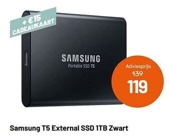 Samsung t5 external ssd 1tb zwart
