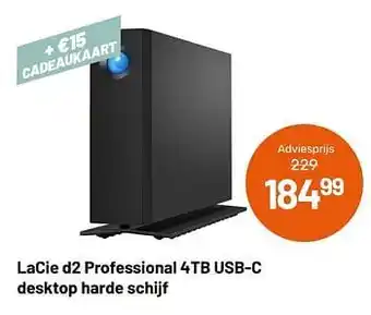 Lacie d2 professional 4tb usb-c desktop harde schijf
