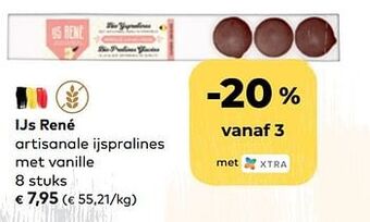 Bio Planet Ijs rené artisanale ijspralines met vanille aanbieding