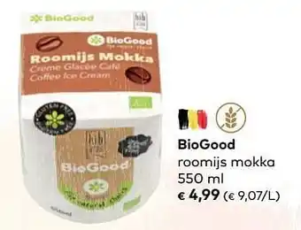 Bio Planet Biogood roomijs mokka aanbieding