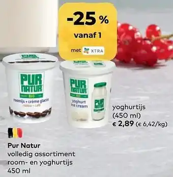 Bio Planet Pur natur yoghurtijs aanbieding
