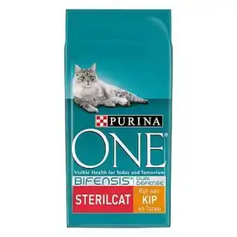 Zooplus 2x6kg Sterilcat met Kip Purina One Kattenvoer aanbieding