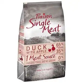 4kg Single Meat Adult Eend met Appel Purizon Hondenvoer