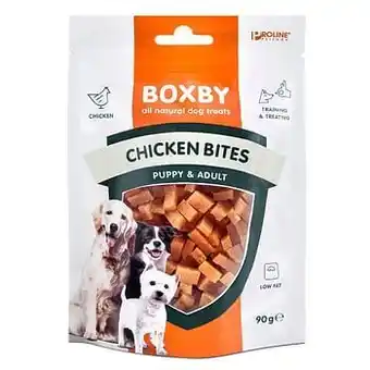 Zooplus 90g Boxby Chicken Bites Chicken & Fish Hondensnacks aanbieding