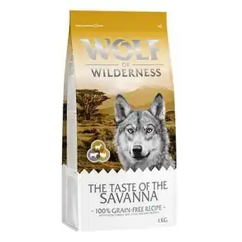 Zooplus 1kg The Taste Of The Savanna Wolf of Wilderness Hondenvoer aanbieding