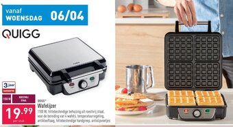ALDI Quigg Wafelijzer aanbieding