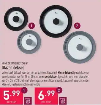 ALDI Home Creation Kitchen Glazen deksel aanbieding