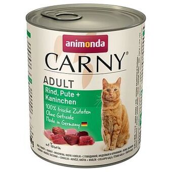 Zooplus 6x800g Adult Rund Puur Animonda Carny Kattenvoer aanbieding