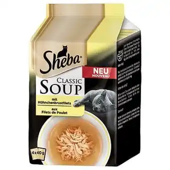 Zooplus 4x40g Soup Kipfilet reepjes Sheba Kattenvoer aanbieding