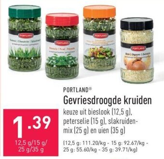 ALDI Portland Gevriesdroogde kruiden aanbieding