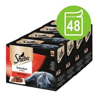 Zooplus 48x85g Selection in Sauce Gevogelte variatie Sheba Kattenvoer aanbieding