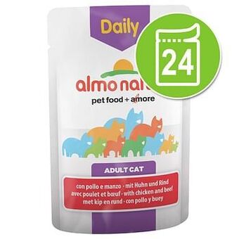 Zooplus 24x70g Maaltijdzakjes Kabeljauw & Garnalen Almo Nature Daily Menu Kattenvoer aanbieding